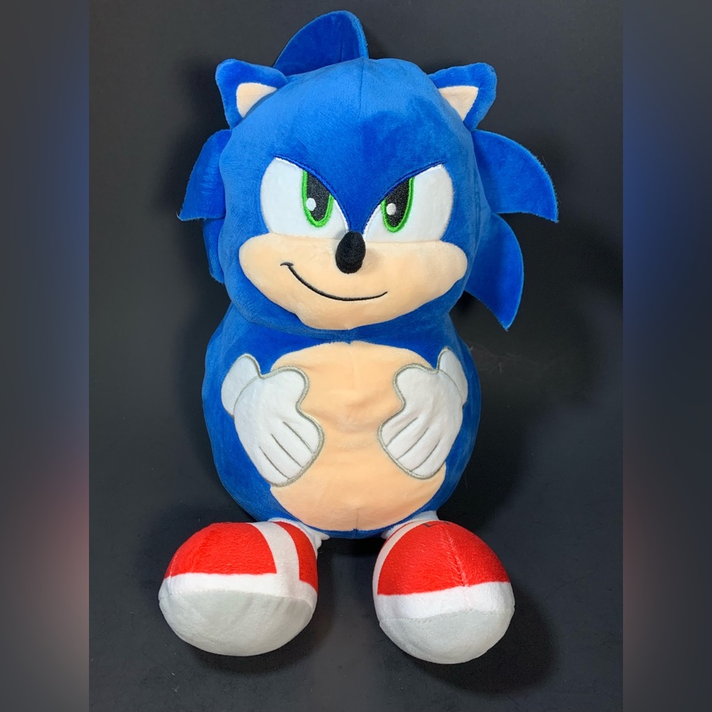 Sonic the Hedgehog 3 Movie Plush 12" Character Pillow Sitting Big Tummy Stuffed